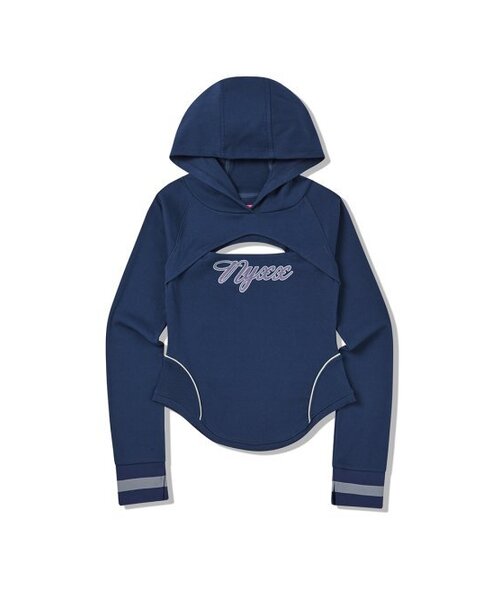 NYXX(エヌワイエックスエックス)の「MIDDLE SLIT HOOD LONG SLEEVE NAVY(Tシャツ/カットソー・レディース・その他・MEDIUM/SMALL)」の2枚目の写真
