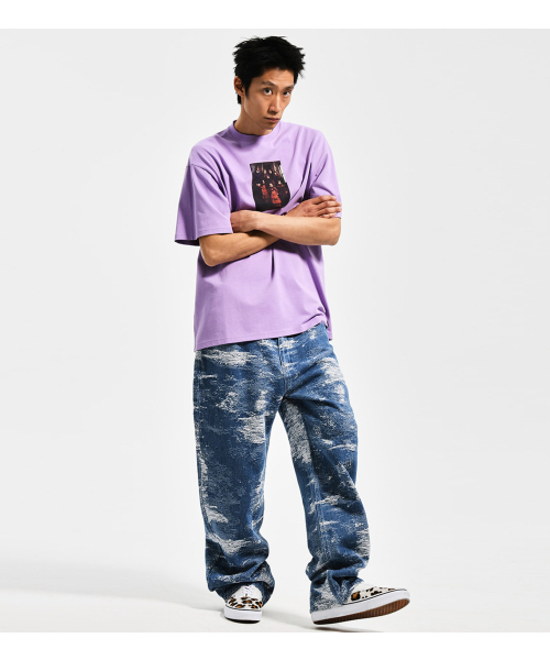 EXTRAORDINARY(エクストラオーディナリー)の「MYSTERIOUS FAMILY TEE PURPLE(Tシャツ/カットソー・メンズ・その他・LARGE/X-LARGE/XX-LARGE/MEDIUM)」の1枚目の写真