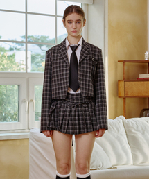 WHITNEY CROP JACKET / BLACK