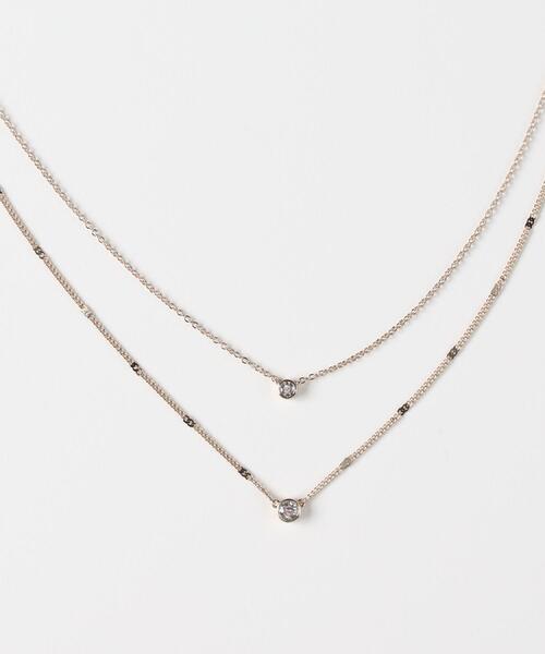 Right-on(ライトオン)の「Right-on Basic(ライトオンベーシック)【レディース】2連ネックレス(ネックレス・レディース・ゴールド/シルバー・ONE SIZE)」の9枚目の写真