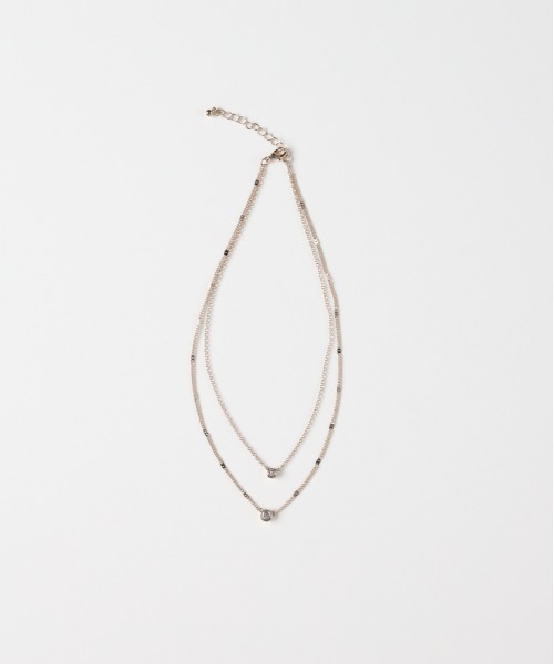 Right-on(ライトオン)の「Right-on Basic(ライトオンベーシック)【レディース】2連ネックレス(ネックレス・レディース・ゴールド/シルバー・ONE SIZE)」の3枚目の写真