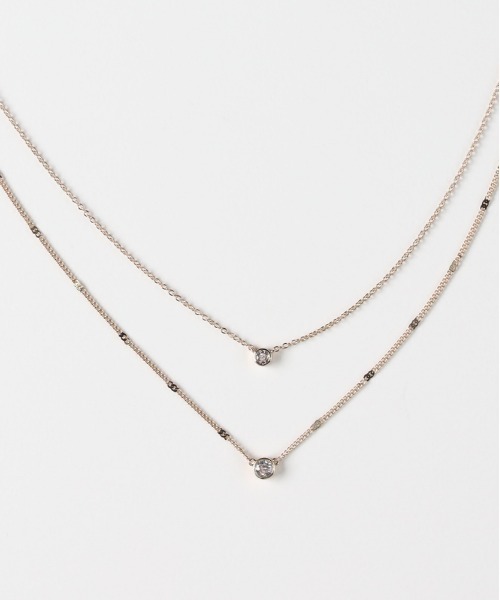 Right-on(ライトオン)の「Right-on Basic(ライトオンベーシック)【レディース】2連ネックレス(ネックレス・レディース・ゴールド/シルバー・ONE SIZE)」の7枚目の写真