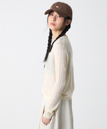 UNKNOWN PLANET（アンノウンプラネット）の「ケーブルニットカーディガンホワイト（カーディガン/ボレロ）」