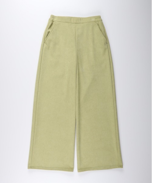 Right-on（ライトオン）の「【HONEYSUCKLE ROSE】カットコーデュロイ 裏起毛イージーワイドパンツ (セミワイドシルエット / 上品な凹凸感 / リラックスフィット / 保温性)（その他パンツ・レディース・グリーン/オフホワイト/ブラック・S/M/L）」の3枚目の写真