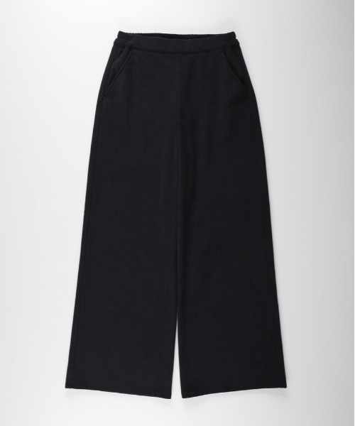 Right-on（ライトオン）の「【HONEYSUCKLE ROSE】カットコーデュロイ 裏起毛イージーワイドパンツ (セミワイドシルエット / 上品な凹凸感 / リラックスフィット / 保温性)（その他パンツ・レディース・グリーン/オフホワイト/ブラック・S/M/L）」の2枚目の写真