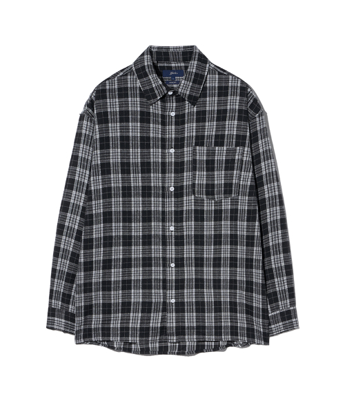 YALE(イェール)の「フランネルヴィンテージオーバーサイズチェックシャツ_ブラック(シャツ/ブラウス・レディース・その他・SMALL/MEDIUM/LARGE)」の2枚目の写真