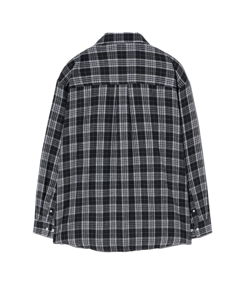 YALE(イェール)の「フランネルヴィンテージオーバーサイズチェックシャツ_ブラック(シャツ/ブラウス・レディース・その他・SMALL/MEDIUM/LARGE)」の3枚目の写真