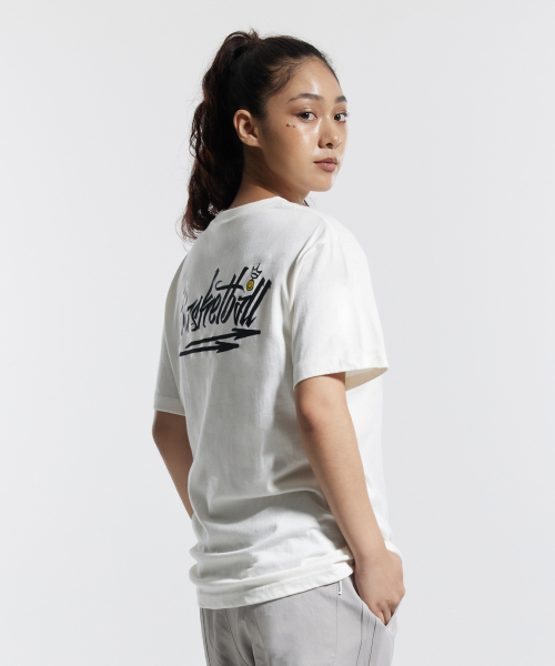 CREAM SODA LAB(クリームソーダラボ)の「バスケットボール 半袖Tシャツ オーバーサイズ アイボリー ブラック(Tシャツ/カットソー・レディース・その他・MEDIUM/LARGE/X-LARGE/XX-LARGE)」の8枚目の写真