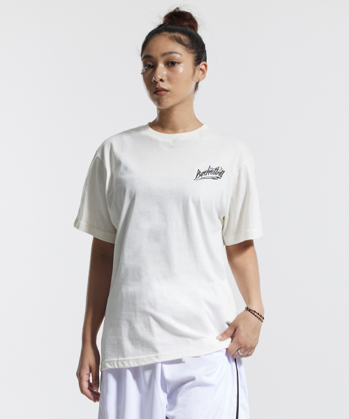 CREAM SODA LAB(クリームソーダラボ)の「バスケットボール 半袖Tシャツ オーバーサイズ アイボリー ブラック(Tシャツ/カットソー・レディース・その他・MEDIUM/LARGE/X-LARGE/XX-LARGE)」の9枚目の写真