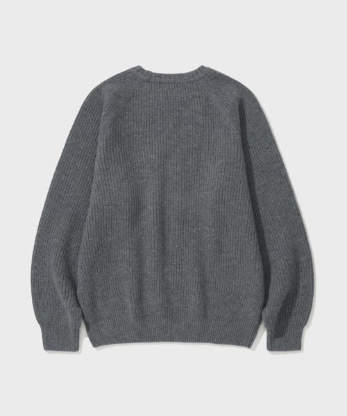 SHIRTER(シャーター)の「WOOL CHUNKY KNIT V2 (MELANGE GREY)(ニット/セーター・メンズ・その他・SMALL/MEDIUM/LARGE)」の2枚目の写真