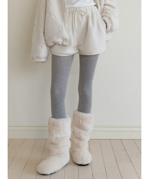 Bobble fleece shorts (ivory)