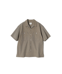 HORLISUN（ホーリーサン）の「Joshua TD check Open Collar Shirt Beige（シャツ/ブラウス）」