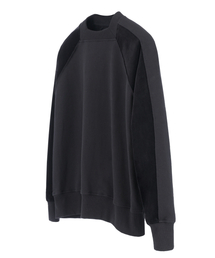 DGNAK（ディグナク）の「ラグランツートンベルベットスウェットシャツ（ブラック）_ PE3TS1111（スウェット）」