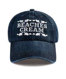 BEACHESANDCREAM（ビーチスアンドクリーム）の「Love Piece Denim Ball cap-Indigo Blue（キャップ）」