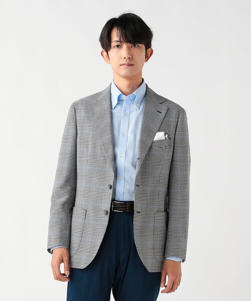 BEAMS HEART(ビームスハート)の「【5/21値下げ】三者混 チェック 3ボタン ジャケット(テーラードジャケット・メンズ・グレー・SMALL/MEDIUM/LARGE/X-LARGE)」の4枚目の写真