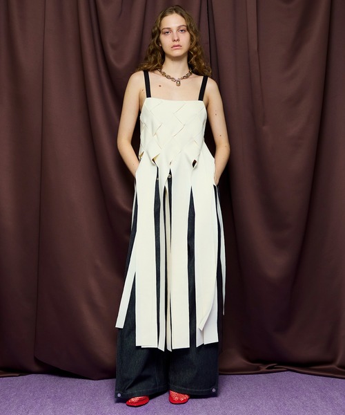 メゾンスペシャルCross Fringe Dress/クロスフリンジワンピース セール】Cross Fringe Dress/クロスフリンジワンピース（ワンピース