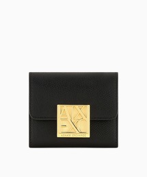ARMANI EXCHANGE（アルマーニエクスチェンジ）の「【A|X アルマーニ エクスチェンジ】＜オンライン限定＞BOXロゴバックル 三つ折りミニウォレット（財布）」