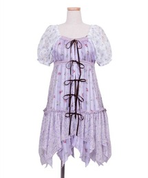 rurumu: | rurumu:/ルルムウ/hiffon layered front open dress(ワンピース)