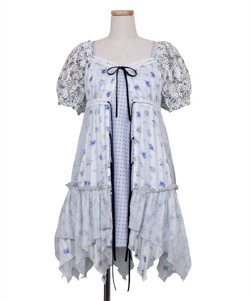 rurumu:（ルルムウ）の「rurumu:/ルルムウ/hiffon layered front open dress（ワンピース・レディース・アイボリー/ブラック/ラベンダー・F）」の12枚目の写真