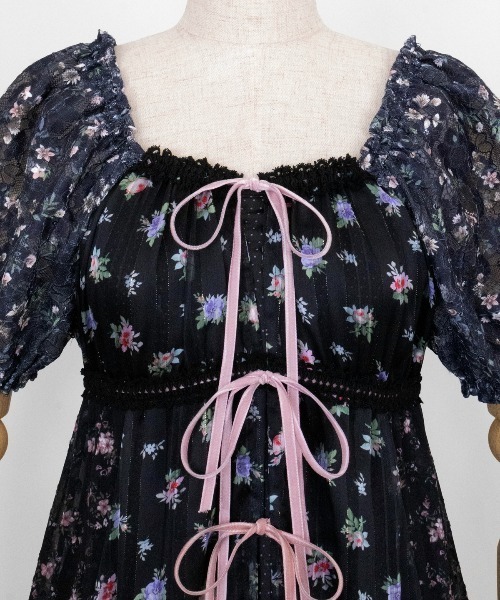 rurumu:（ルルムウ）の「rurumu:/ルルムウ/hiffon layered front open dress（ワンピース・レディース・アイボリー/ブラック/ラベンダー・F）」の14枚目の写真