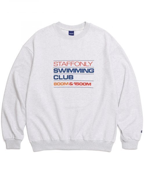 STAFF ONLY(スタッフオンリー)の「SWIMMING CLUB SWEATSHIRTS (MELANGE WHITE)(スウェット・メンズ・その他・MEDIUM/LARGE)」の1枚目の写真