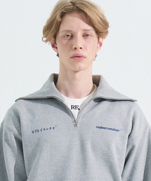 replaycontainer（リプレイコンテナ）の「double logo long half zipup mtm (gray)（スウェット）」