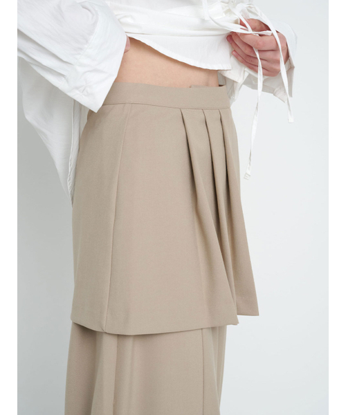 MOIFAIRE(モイフェア)の「PLEATED LAYERED SKIRT PANTS / BEGIE(その他パンツ・レディース・その他・FREE)」の6枚目の写真