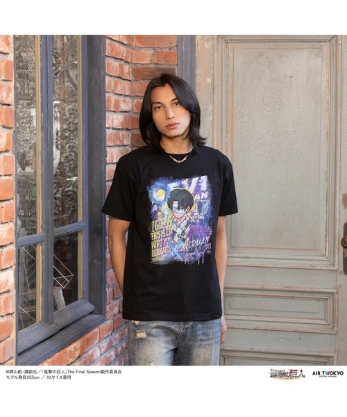 AIR TWOKYO(エアトゥーキョー)の「TVアニメ『進撃の巨人』The Final Season ウォールアート第2弾 Tシャツ(リヴァイ)(Tシャツ/カットソー・レディース・ブラック・X-LARGE/LARGE/MEDIUM/SMALL)」の1枚目の写真