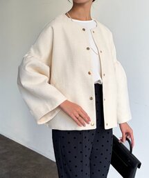 Chez toi | 【セレモニー対応可】袖フレアツイードジャケット(その他アウター)