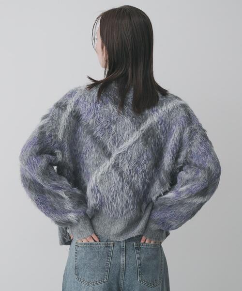 SENSE OF PLACE by URBAN RESEARCH（センスオブプレイスバイアーバンリサーチ）の「『洗濯可』エリツキチェックカーディガン（カーディガン/ボレロ・レディース・ブルー系その他/ブラウン系その他/グレー系その他・ONE）」の5枚目の写真