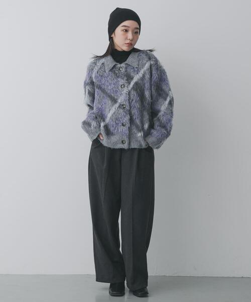 SENSE OF PLACE by URBAN RESEARCH（センスオブプレイスバイアーバンリサーチ）の「『洗濯可』エリツキチェックカーディガン（カーディガン/ボレロ・レディース・ブルー系その他/ブラウン系その他/グレー系その他・ONE）」の10枚目の写真