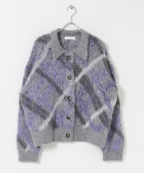 SENSE OF PLACE by URBAN RESEARCH（センスオブプレイスバイアーバンリサーチ）の「『洗濯可』エリツキチェックカーディガン（カーディガン/ボレロ・レディース・ブルー系その他/ブラウン系その他/グレー系その他・ONE）」の11枚目の写真