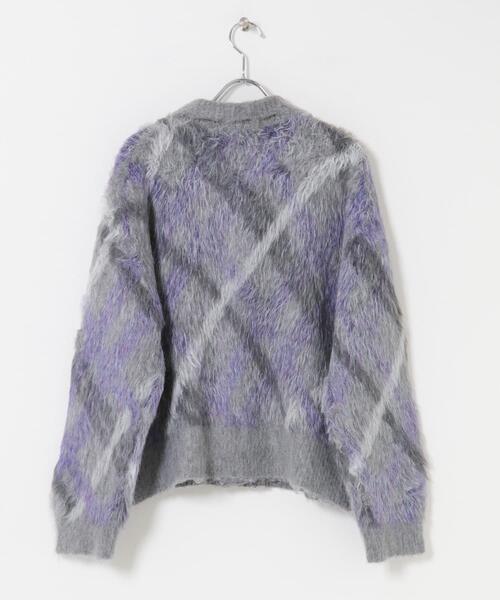 SENSE OF PLACE by URBAN RESEARCH（センスオブプレイスバイアーバンリサーチ）の「『洗濯可』エリツキチェックカーディガン（カーディガン/ボレロ・レディース・ブルー系その他/ブラウン系その他/グレー系その他・ONE）」の14枚目の写真