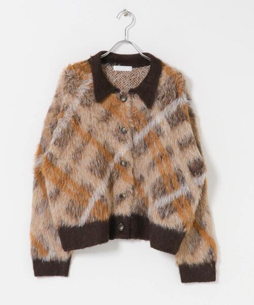 SENSE OF PLACE by URBAN RESEARCH（センスオブプレイスバイアーバンリサーチ）の「『洗濯可』エリツキチェックカーディガン（カーディガン/ボレロ・レディース・ブルー系その他/ブラウン系その他/グレー系その他・ONE）」の19枚目の写真