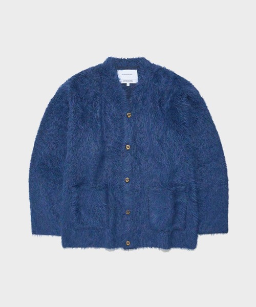THE INOUE BROTHERSアルパカニットカーディガンネイビーM THE INOUE BROTHERS/ザイノウエブラザーズ】Suri Cardigan/アルパカ