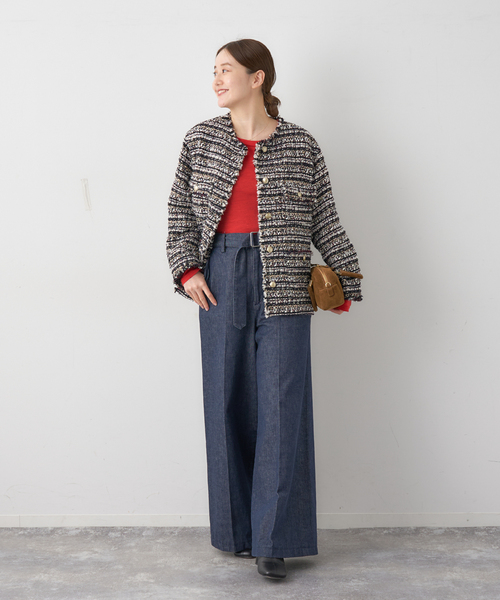 IENA ノーカラーツイード ジャケット ノーカラーツイード ジャケット | イエナ(IENA) | マルイウェブチャネル