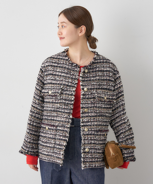 セール】LESAGEツイードジャケット（ノーカラージャケット）｜IENA