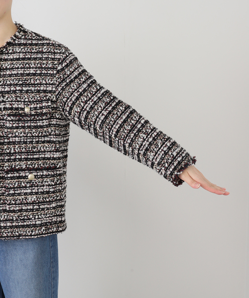 セール】LESAGEツイードジャケット（ノーカラージャケット）｜IENA