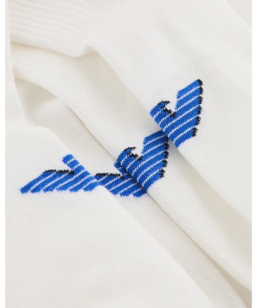 EMPORIO ARMANI（エンポリオアルマーニ）の「<オンライン限定>【エンポリオ アルマーニ】ショートソックス2足セット テリークロス イーグルロゴ（ソックス/靴下・メンズ・ホワイト/ブラック・FREE）」の3枚目の写真