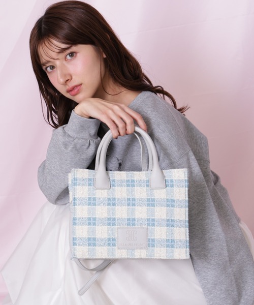 ツイードチェックトート（トートバッグ）｜JILL by JILL STUART