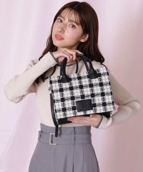 ツイードチェックトート（トートバッグ）｜JILL by JILL STUART