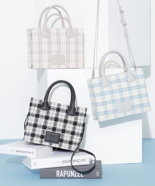 JILL by JILL STUART（ジルバイジルスチュアート）の「ツイードチェックトート（トートバッグ・レディース・ピンク/ブルー/ブラック・FREE）」の4枚目の写真
