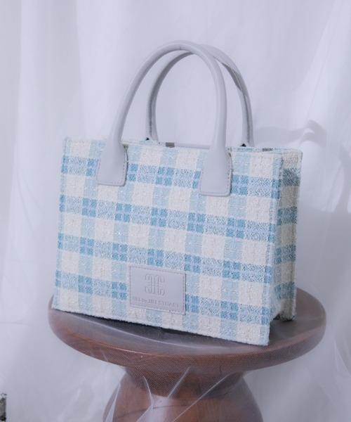JILL by JILL STUART（ジルバイジルスチュアート）の「ツイードチェックトート（トートバッグ・レディース・ピンク/ブルー/ブラック・FREE）」の9枚目の写真