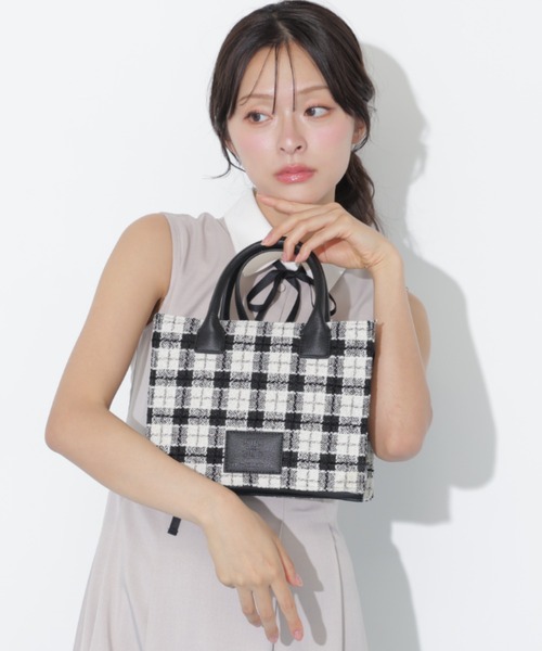 JILL by JILL STUART（ジルバイジルスチュアート）の「ツイードチェックトート（トートバッグ・レディース・ピンク/ブルー/ブラック・FREE）」の12枚目の写真