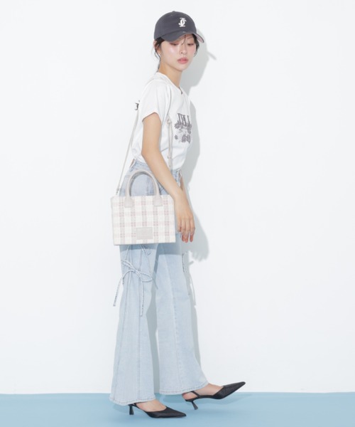 JILL by JILL STUART（ジルバイジルスチュアート）の「ツイードチェックトート（トートバッグ・レディース・ピンク/ブルー/ブラック・FREE）」の14枚目の写真