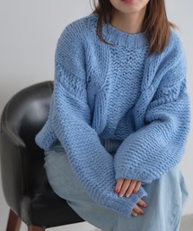 deux amour（ドゥーザムール）の「ビッグゴム編地短丈ニット（ニット/セーター）」