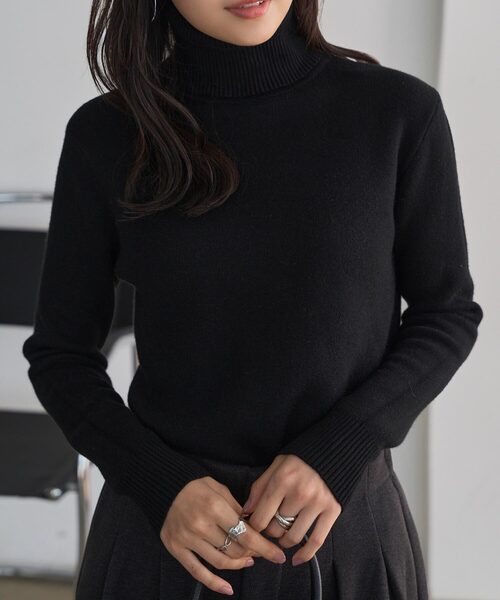 セール】[ 裏起毛 ] 選べる2タイプ裏シャギー暖かニットトップス