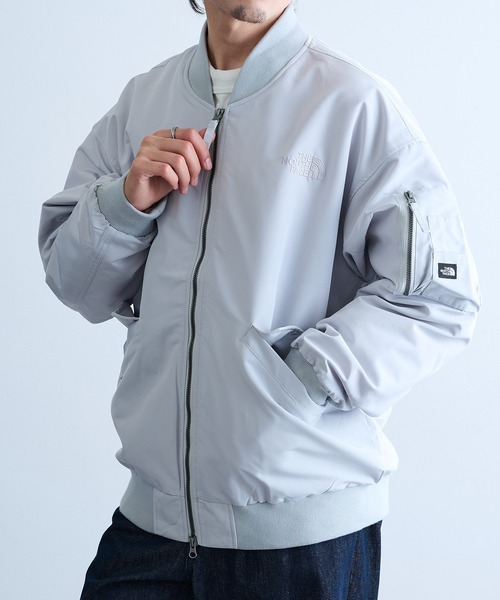 新品　ノースフェイス　MA-1 ボンバージャケット　ブルー 水色 セール】【THE NORTH FACE】中綿ボンバージャケットMA-1 BOMBER JKT