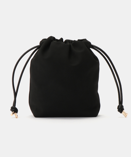 B.C STOCK（ベーセーストック）の「2WAY巾着バッグ（ハンドバッグ・レディース・ボルドー/キャメル/ブラック・FREE）」の2枚目の写真