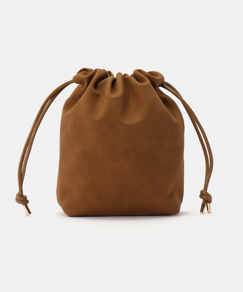 B.C STOCK（ベーセーストック）の「2WAY巾着バッグ（ハンドバッグ・レディース・ボルドー/キャメル/ブラック・FREE）」の5枚目の写真